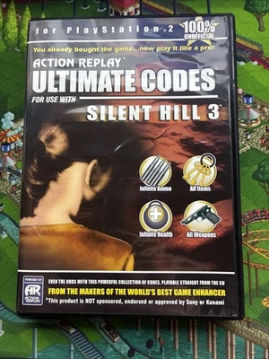 Action Replay Ultimate Codes for Silent Hill 3 PS2 Playstation 2 Sony Konami - Image 1 of 4