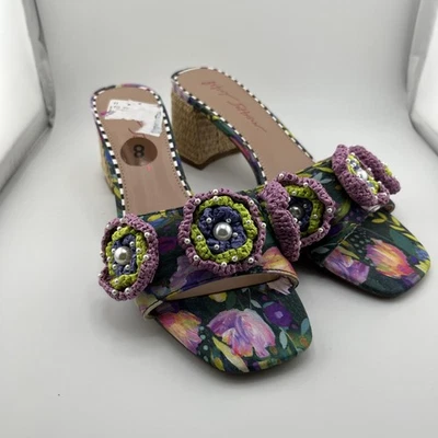 Betsey Johnson Shoes Womens Size 8 Floral Dietrich Mule Block Heel DIET01S1 - Image 1 of 4