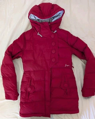 NIKE SNOWBOARDING Hooded Jacket Parka Winter Jacket M Goose Down Puffer Coat - Image 1 of 4