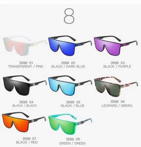 NEW 2PC One piece large frame sunglasses Trend polarized sports sunglasses UV400 - Picture 1 of 23
