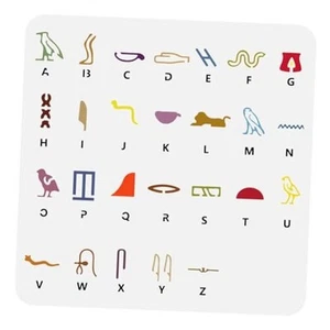  Alphabet Stencil for Painting - 11.8x11.8 inch Hollowed Egyptian Alphabet - Picture 1 of 7