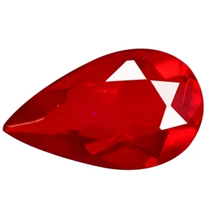 1.24 Ct Phenomenal Perfect Pear 11.4 x 6.7 MM Red Ethiopia Natural Fire Opal - Picture 1 of 5