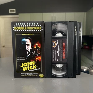 John Wick VHS Double Feature Retro Release Video RARE OOP Very Good - Picture 1 of 4