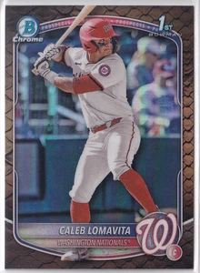 2025 Bowman Chrome Prospects Reptilian Refractors #BCP120 Caleb Lomavita - Picture 1 of 1
