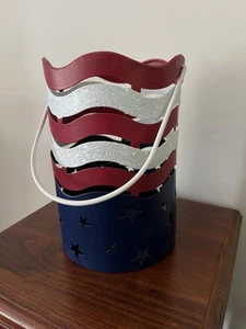 Patriotische Americana Metall Laterne - Bild 1 von 1