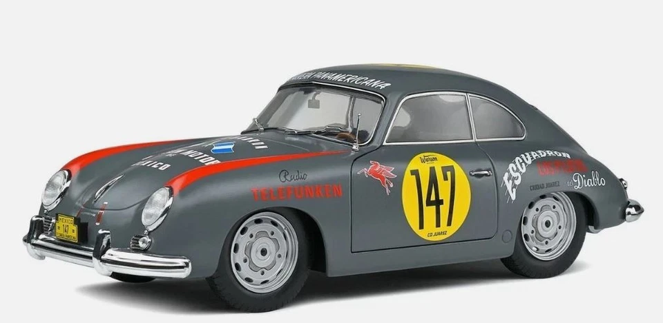 SOLIDO - Voiture de sport 1954 couleur grise - PORSCHE 356 Pre-A #147 - 1/18 ... - Photo 1/2