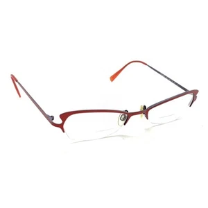 Lafont Issy & La Octavie 349 Red Half Rim Eyeglasses Frames 49-18 135 France - Picture 1 of 12