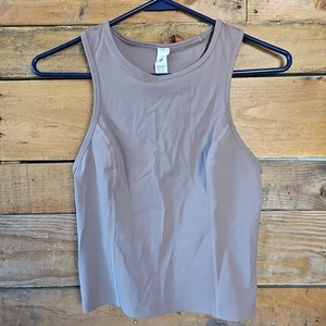 Neu mit Etikett lululemon Nulux™ Racerback kurzes Lauf-Tanktop taupetastisch TPTC - Bild 1 von 6