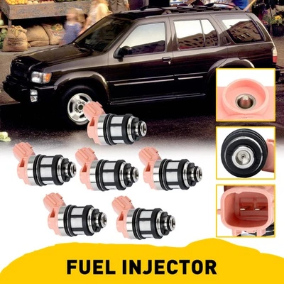 NEW 6 Pcs Fuel Injectors For 1996-2004 Nissan Frontier Pathfinder Xterra 3.3L - Image 1 of 4