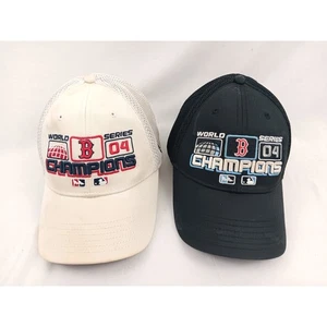 Boston Red Sox 2004 World Series Champions New Era Mesh Baseball Caps Set of 2 - Picture 1 of 11