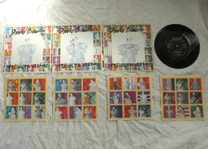 DAVID BOWIE ASHES TO ASHES 1st UK PRESS FULL SET of 3 SLEEVES & 4 STAMP INSERTS - Picture 1 of 14