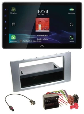 JVC DAB MP3 Bluetooth USB Autoradio für Ford Fiesta Focus 2004-2008 silber - Bild 1 von 4