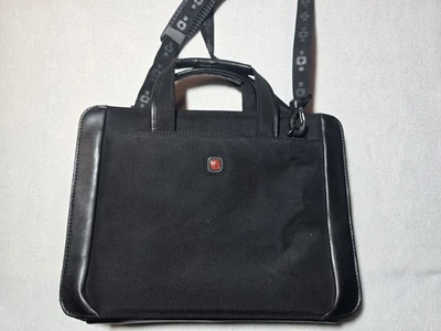 Swiss Gear Wenger Black Leather 15" Pro-Folio Briefcase Calculator(No Tags, New) - Image 1 of 4