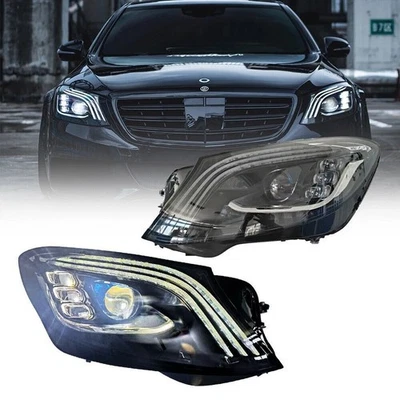 For 2014-2017 Mercedes Benz S-Class W222 LED Projector Headlights Assembly Pair - Image 1 of 4