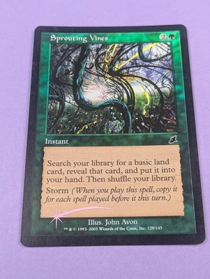 MTG Magic: Scourge: Sprouting Vines Foil #128/143 Common - LP - Image 1 of 2