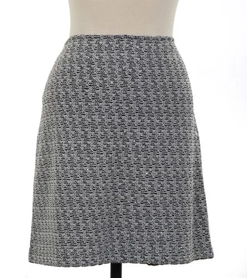 Falda St John Tejidos Negra Plata Brillo Línea A Talla 18 Nueva Sin Etiquetas Precio de venta sugerido por el fabricante $695 Foto 1 de 2