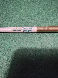 VTG Ballpoint Pen TROJAN PFIZER GENETICS - Picture 1 of 2