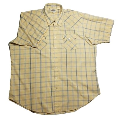 Camisa a Presión Vintage Ely Cattleman Perla 2XLT XXLT XXL Hombre Alto Western 18 1/2 Top Foto 1 de 4