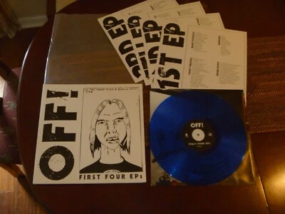 VINYL LP ALBUM RARE OFF! FIRST FOUR EPs PUNK ROCK BLUE INSERT SHEETS GATEFOLD - Image 1 of 4