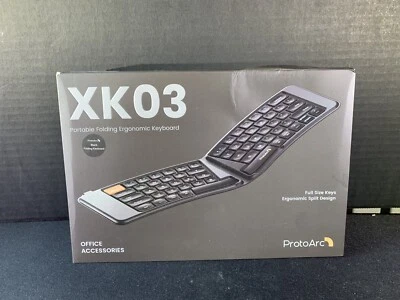 ProtoArc Ergonomic Foldable Keyboard, XK03 Split Bluetooth Folding Keyboard - Image 1 of 4