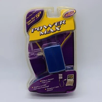 Intec Power Max Game Boy Advance GBA SP Power Cable Adapter Blue - New Sealed - Image 1 of 4