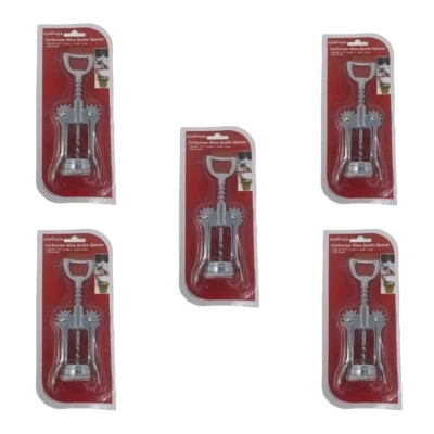 Wing Corkscrew  Wine Opener  Bottle and Cap Bar Tool Champagne (1-5 Pack) - Image 1 of 3