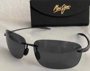 Gafas de sol Maui Jim 422-02 Breakwall marco negro/lente polarizada gris - Imagen 1 de 4