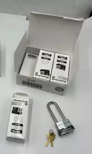 (Box of 6) Master Lock Padlock Keyed Alike Long Shackle Rectangular 1KALJ 3T976 - Picture 1 of 7