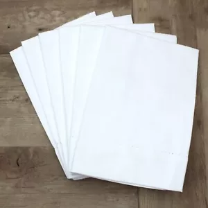 Heavyweight 20" White Hemstitch Dinner Napkins - 70/30 Cotton Linen Blend - 6 12 - Picture 1 of 9