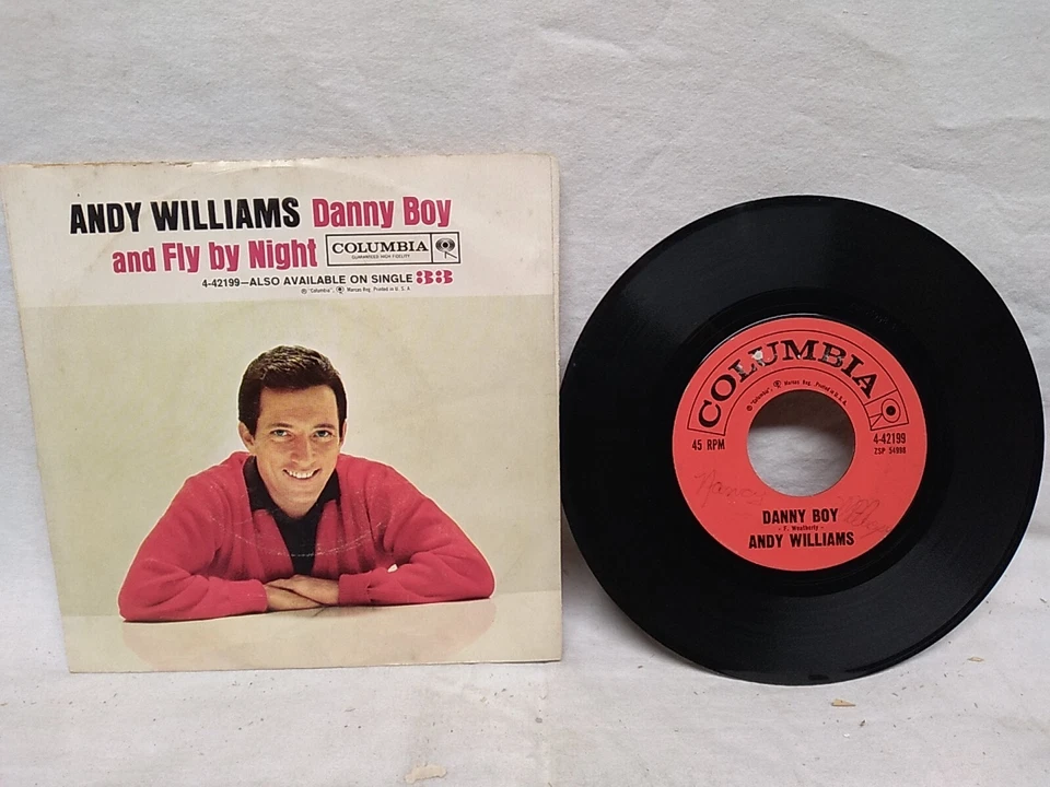 Andy Williams Danny Boy / Fly by Night 45 RPM Columbia records 4-42199 1961 - Image 1 of 4