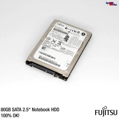 Fujitsu MHW2080BJ 80GB 6.35CM 2.5 " SATA Notebook Laptop HDD Disco Rigido Hard - Immagine 1 di 3