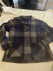 Vintage Women’s Wool Slick Shirt By Vic-Gene Shirt Jacket Button Front Med Large - Picture 1 of 10