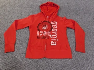 Georgia Bulldogs hoodie womens large soffe zip ncaa college stretch football - Picture 1 of 12