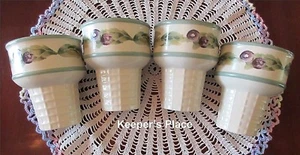 Pfaltzgraff JAMBERRY Berries Ice Cream Cone Dish Fruit Set Of 4 Mint Condition - Picture 1 of 4