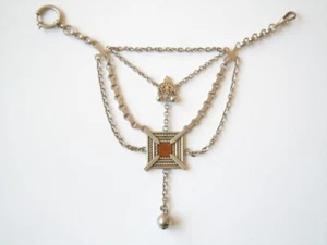 Cadena Charivari cadena de reloj flujo de oro bolas de piedra/metal 50,9 g - Imagen 1 de 6
