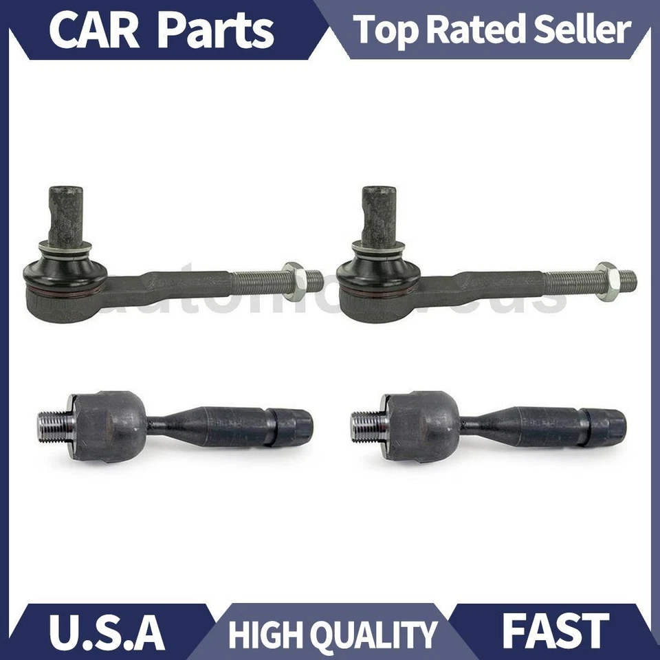Front Inner Front Outer Steering Tie Rod End 4X Mevotech Supreme Fits Audi A4 - Imagem 1 de 4