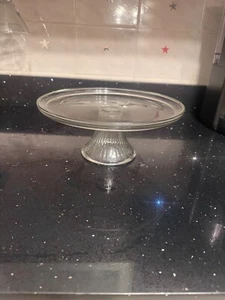 Elegant Glass Cake Stand Preowned - Picture 1 of 3