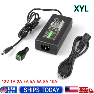 12伏1安2安3安5安6安8安10安电源交流转直流适配器适用于5630 LED条灯 — 第 1/4 张图片