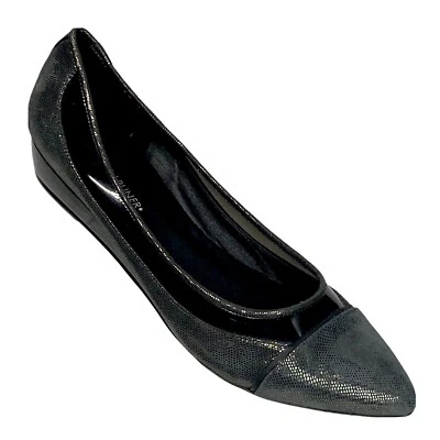 Mocasín de cuña Donald J Pliner 'Nerina' zapato sin cordones gris gamuza cuero para mujer 9 N Foto 1 de 4