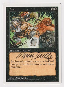 Signed Fear Proof LP 5th Edition Fifth Artist Doug Keith 1997 WOTC MTG Magic AP! - Picture 1 of 2