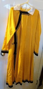Unisex Renaissance Fair Captain’s Outer Overcoat Yellow/Black Button Loop Size L - Picture 1 of 2