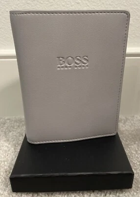 Hugo Boss Hombre Cartera Compartimiento Estuche para Tarjetas Logotipo Repujado Cuero! - Nuevo Foto 1 de 4