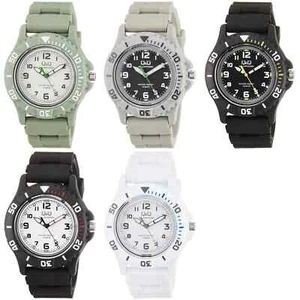 Citizen Q&Q Men's Analog Solar Watch 10ATM Urethane Band E02A Series From Japan - Picture 1 of 11