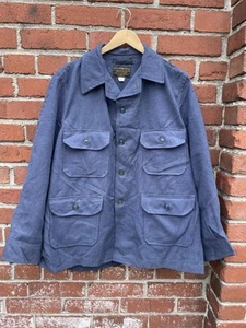 Vintage Deadstock 1950's USAF Military Heavy Flying Shirt A-1A Jacket XL Blue - Picture 1 of 8