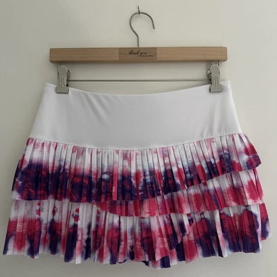 Lucky In Love Para Mujer M Sunburst Plisado Vieira Falda Tenis Golf Pelota encurtida Foto 1 de 4