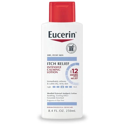 Eucerin Itch Relief Loção Corporal Calmante Intensivo para 8,4 Oz NOVO FRETE GRÁTIS - Imagem 1 de 4