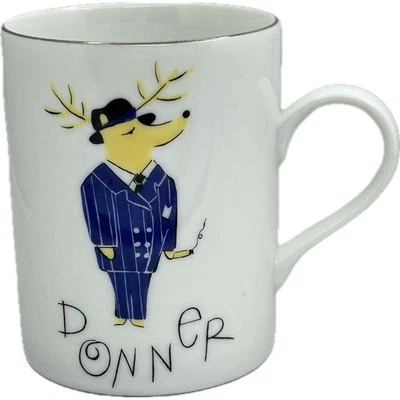 Taza de porcelana Pottery Barn DONNER reno 12 oz. Foto 1 de 4