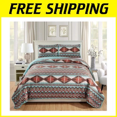 Native American Southwestern Quilt Set - Utah Turquoise - Image 1 of 2