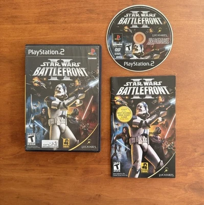 Star Wars: Battlefront II 2 (Playstation 2 Ps2) Black Label CIB Complete w/ Reg - Image 1 of 4
