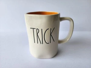 Rae Dunn by Magenta Halloween Trick / Treat Ceramic Mug NEW - Picture 1 of 4